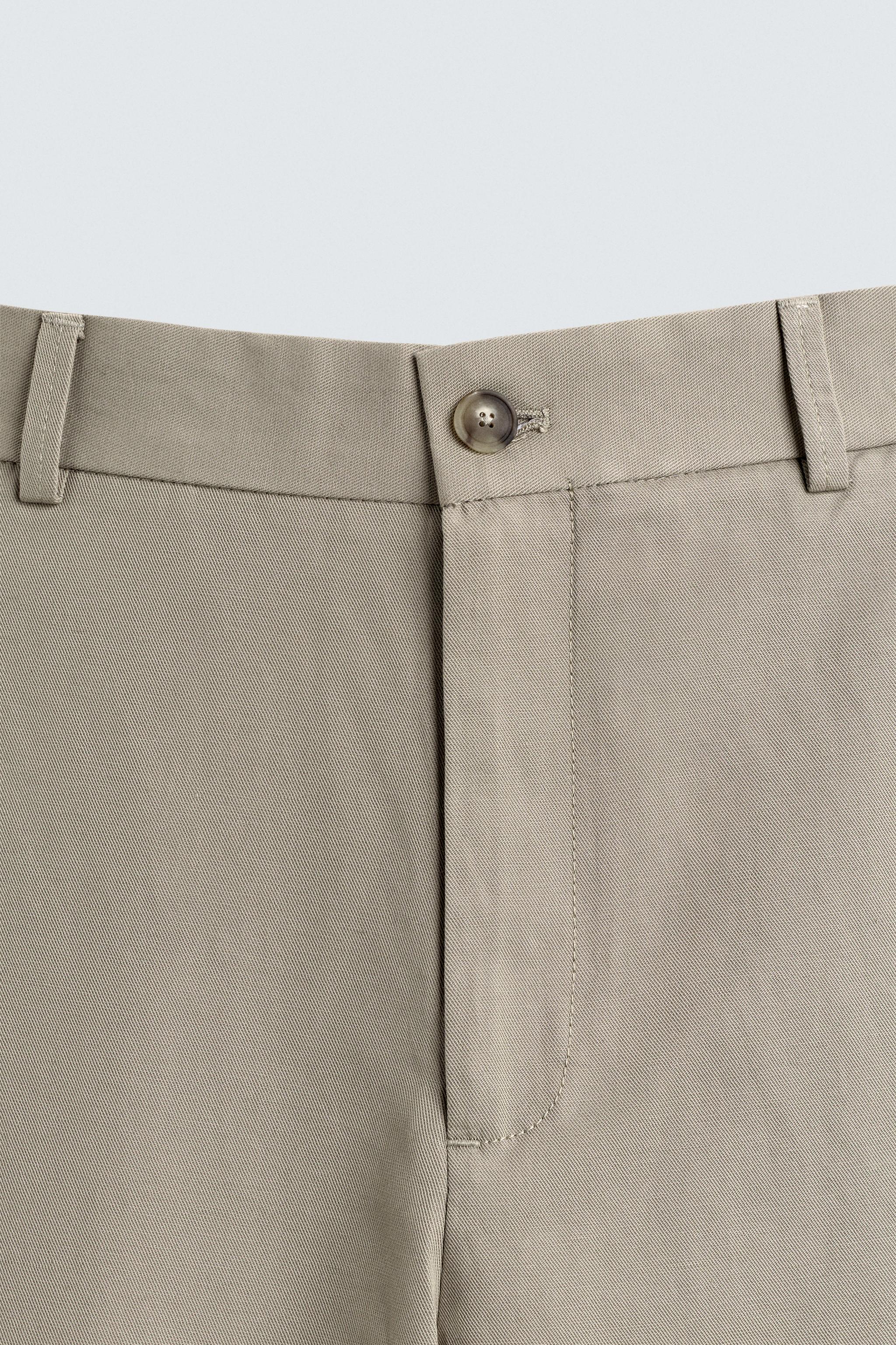 RELAXED FIT COTTON - LINEN PANTS